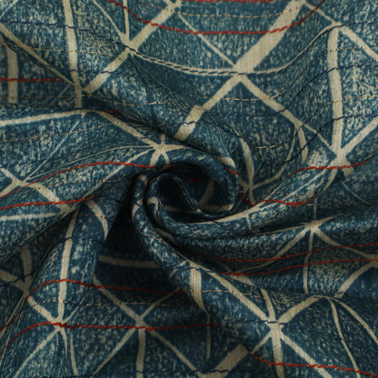 Denim Color Handloom Fabric