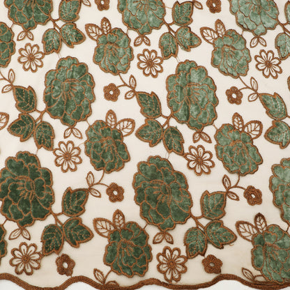 Net Velvet Embroidery Fabric