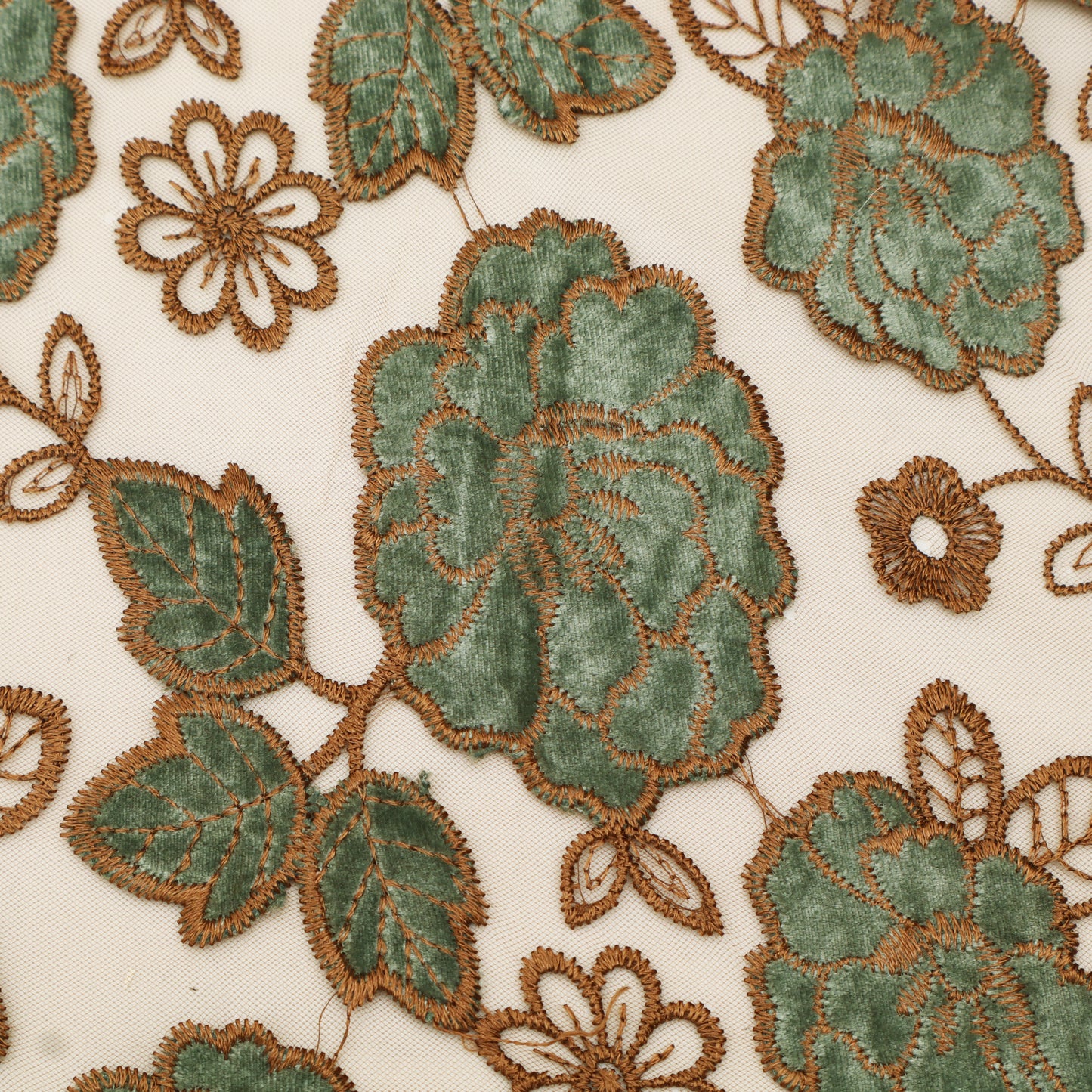 Net Velvet Embroidery Fabric