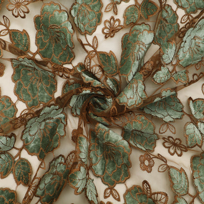 Net Velvet Embroidery Fabric
