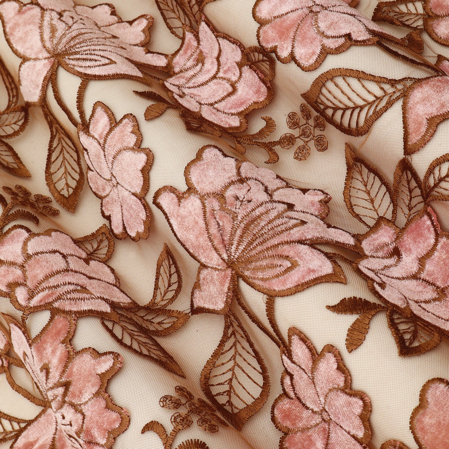 Net Velvet Embroidery Fabric.