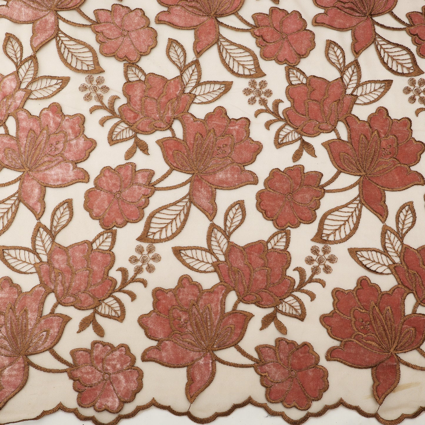 Net Velvet Embroidery Fabric.