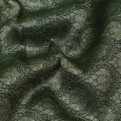 Bottle Green Color Brocade Fabric