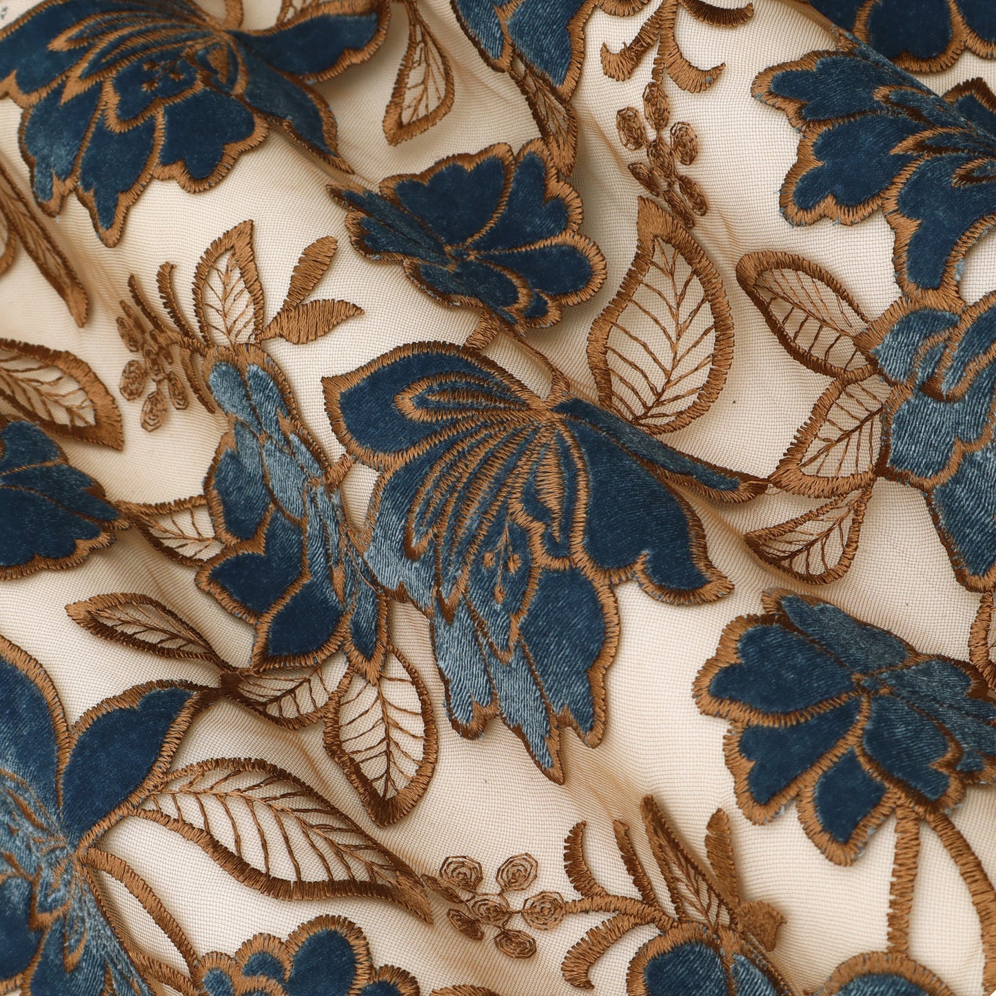 Net Velvet Embroidery Fabric.