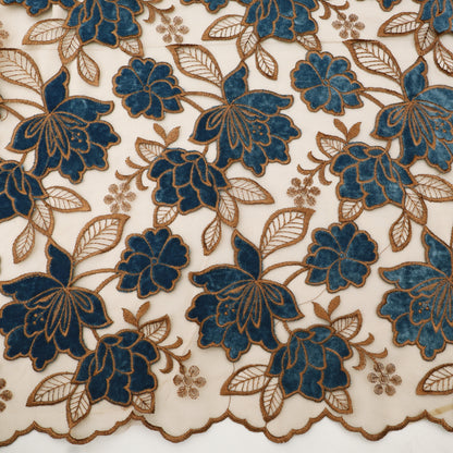 Net Velvet Embroidery Fabric.