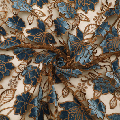 Net Velvet Embroidery Fabric.