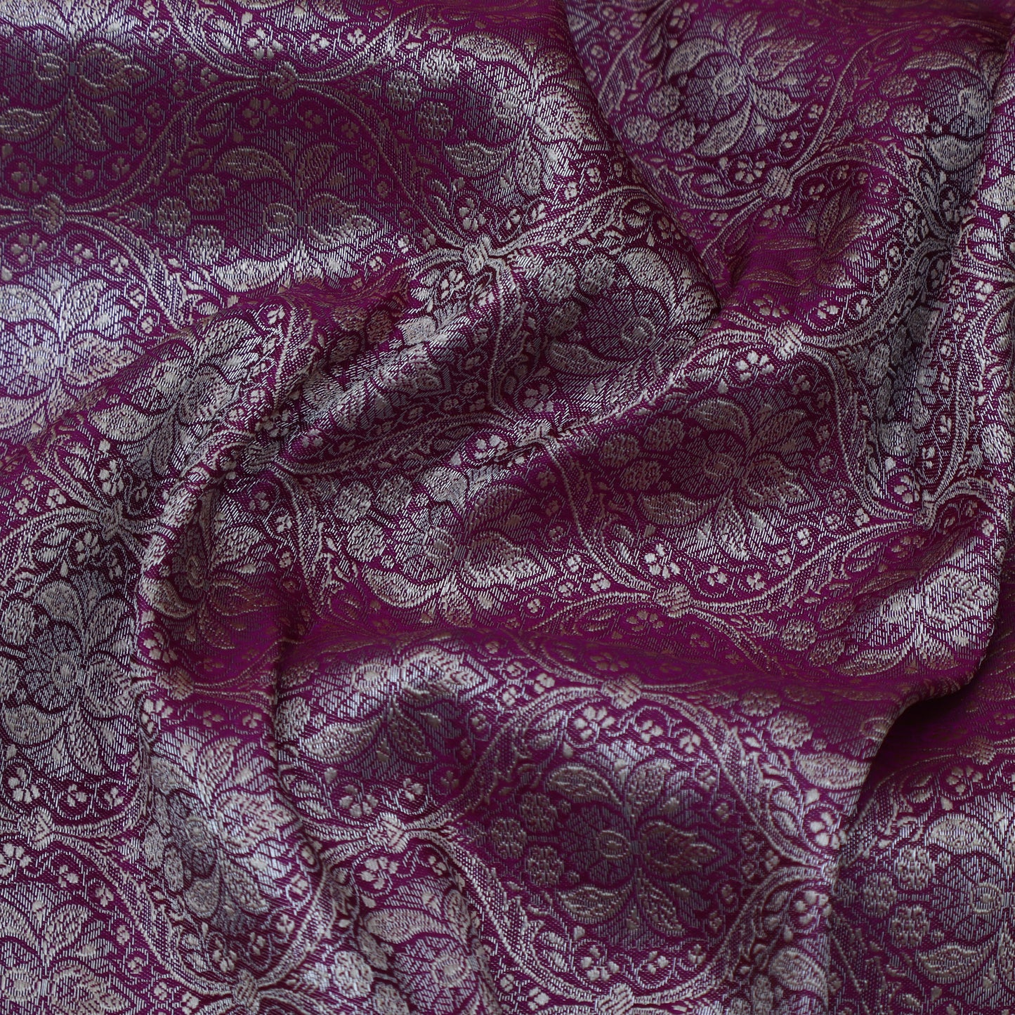 Purple Color Brocade Fabric