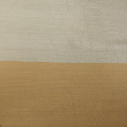 Golden And White Color Tissue Brocade Fabric