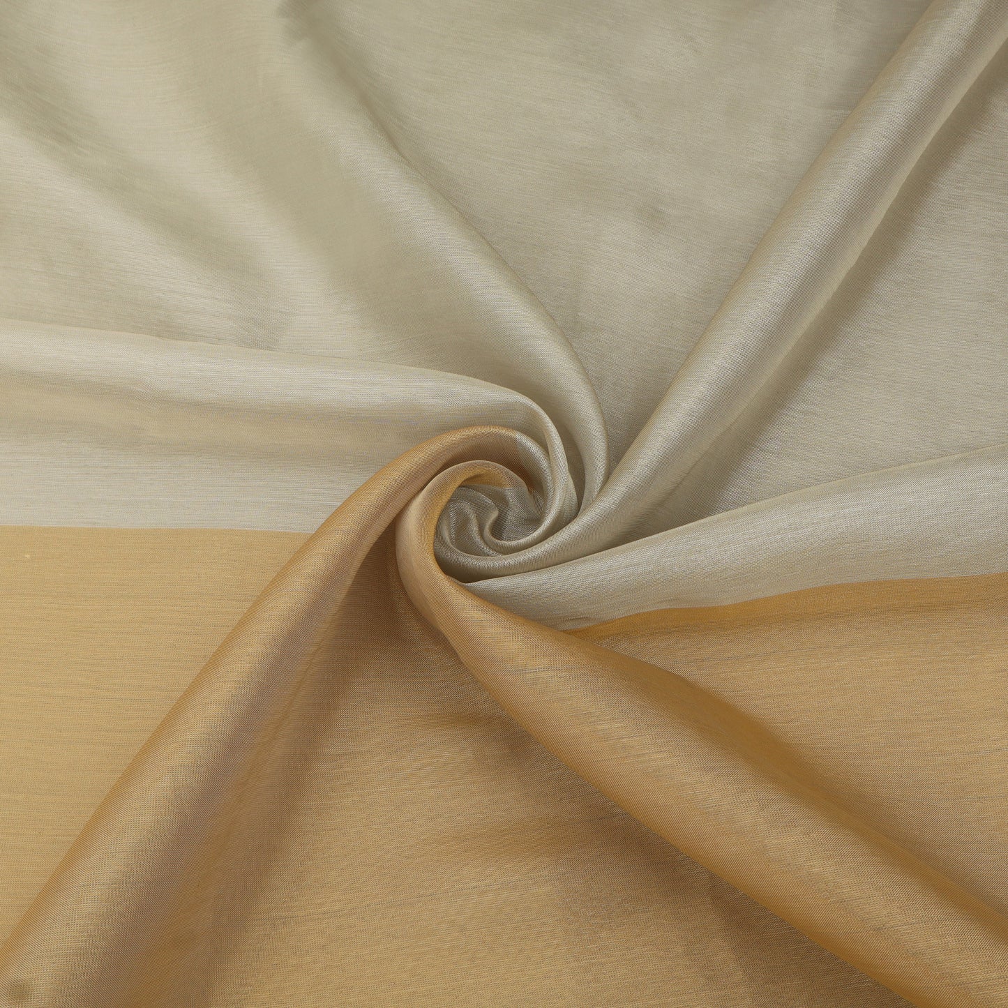 Golden And White Color Tissue Brocade Fabric