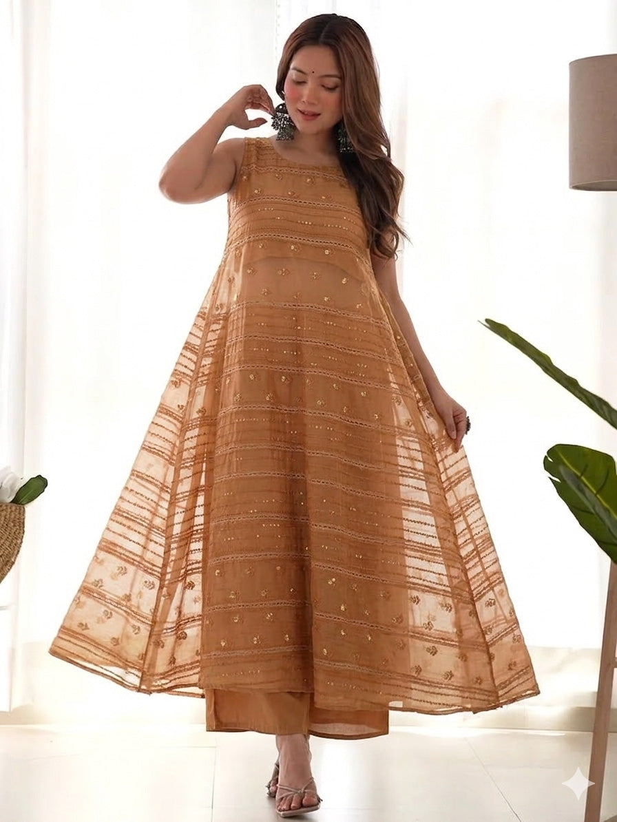 Mul Chanderi Embroidery Fabric