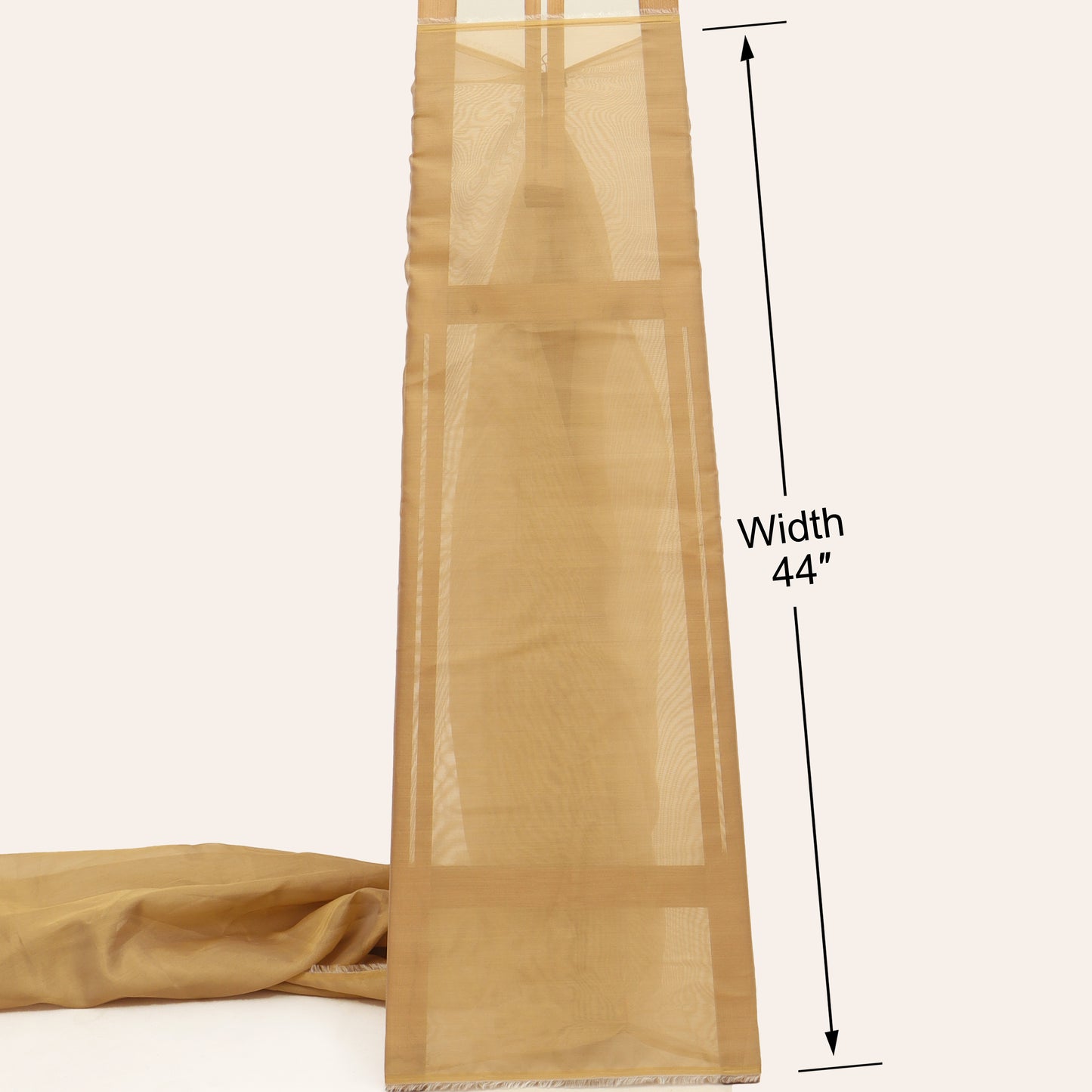 Golden Color Tissue Brocade Fabric