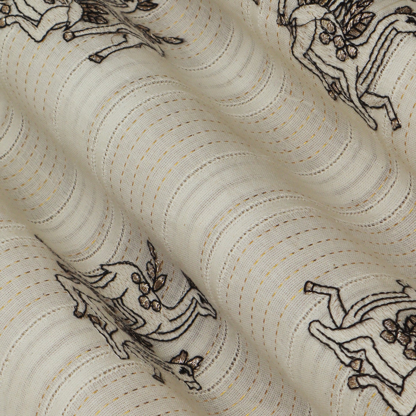 Colored Lurex Embroidery Fabric