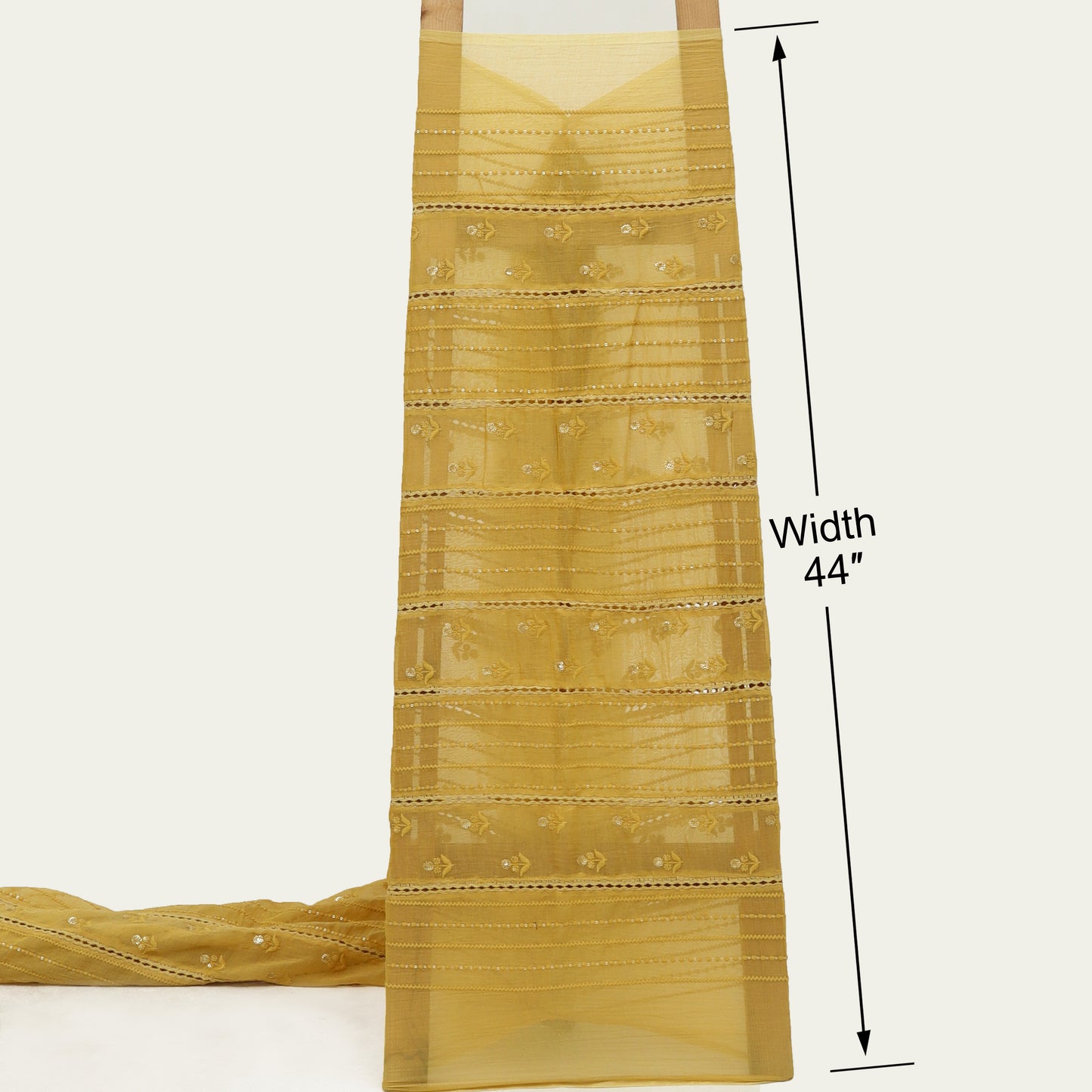 Mul Chanderi Embroidery Fabric