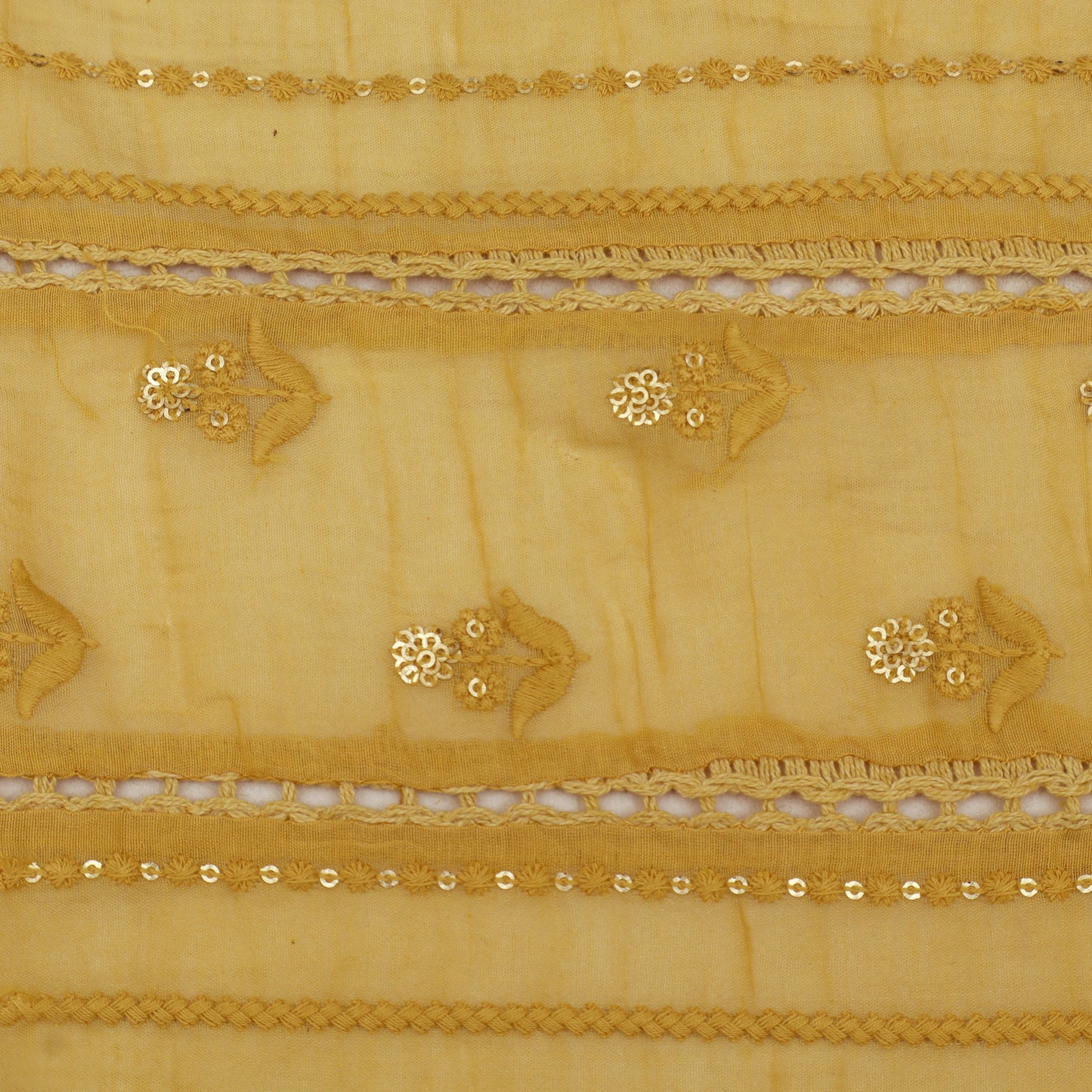 Mul Chanderi Embroidery Fabric