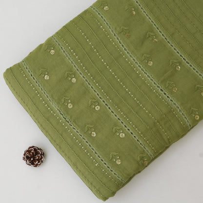 Mul Chanderi Embroidery Fabric