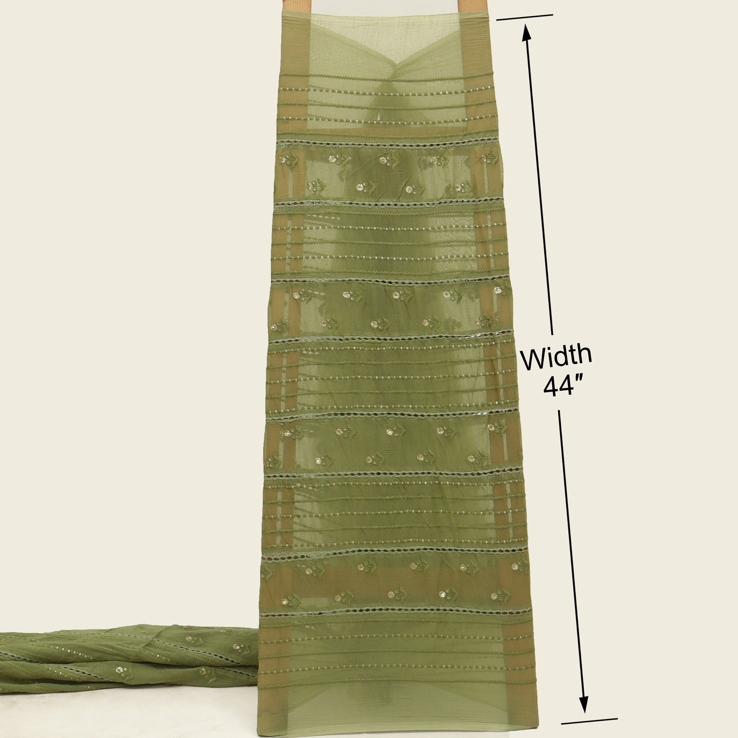 Mul Chanderi Embroidery Fabric