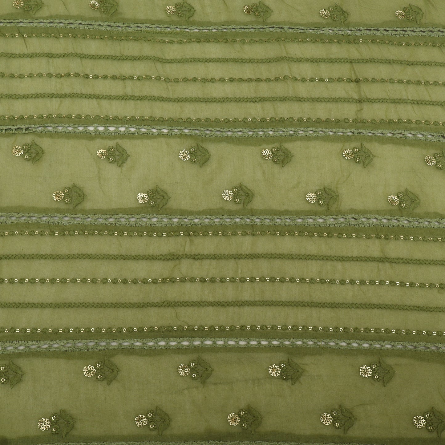 Mul Chanderi Embroidery Fabric