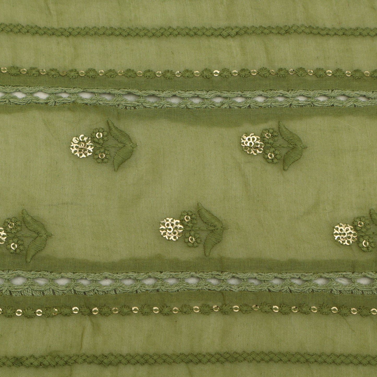 Mul Chanderi Embroidery Fabric