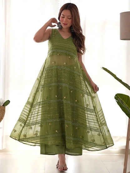 Mul Chanderi Embroidery Fabric