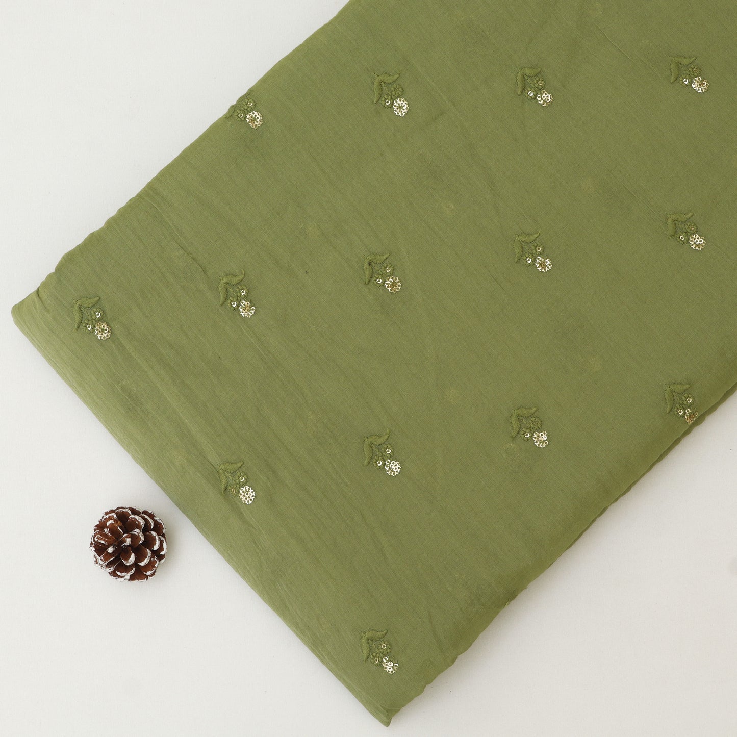 Mul Chanderi Embroidery Fabric