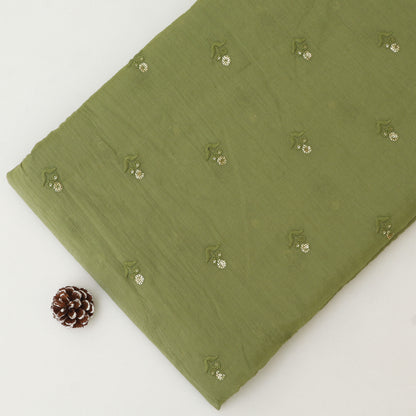 Mul Chanderi Embroidery Fabric