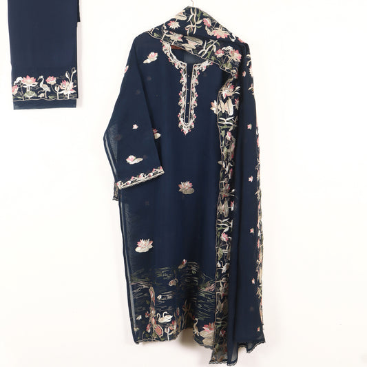 Semi Stitched Chanderi Suit