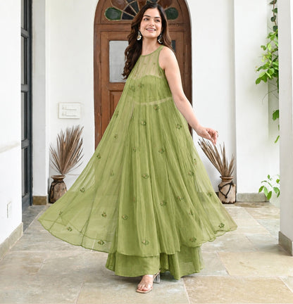 Mul Chanderi Embroidery Fabric