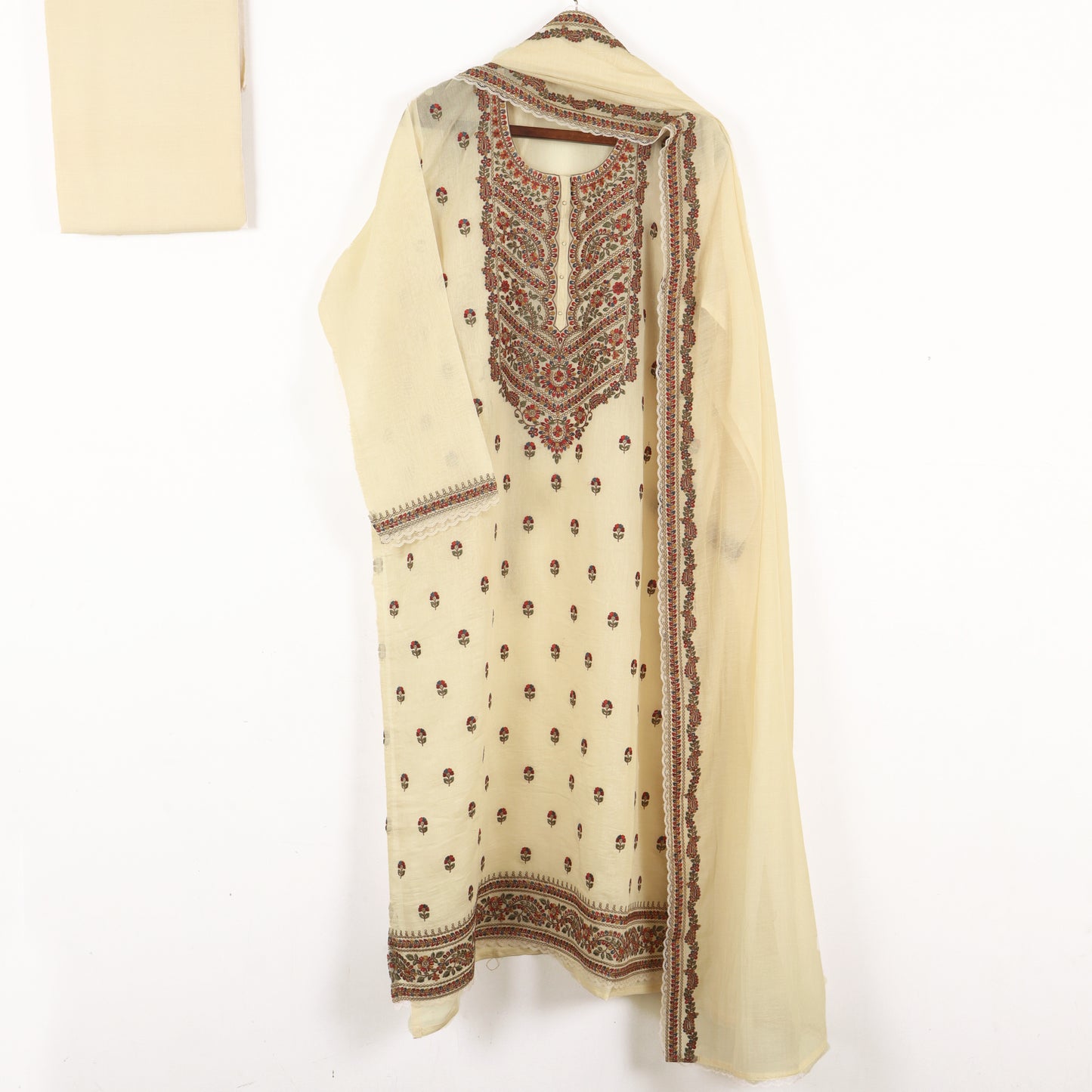 Semi Stitched Chanderi Suit