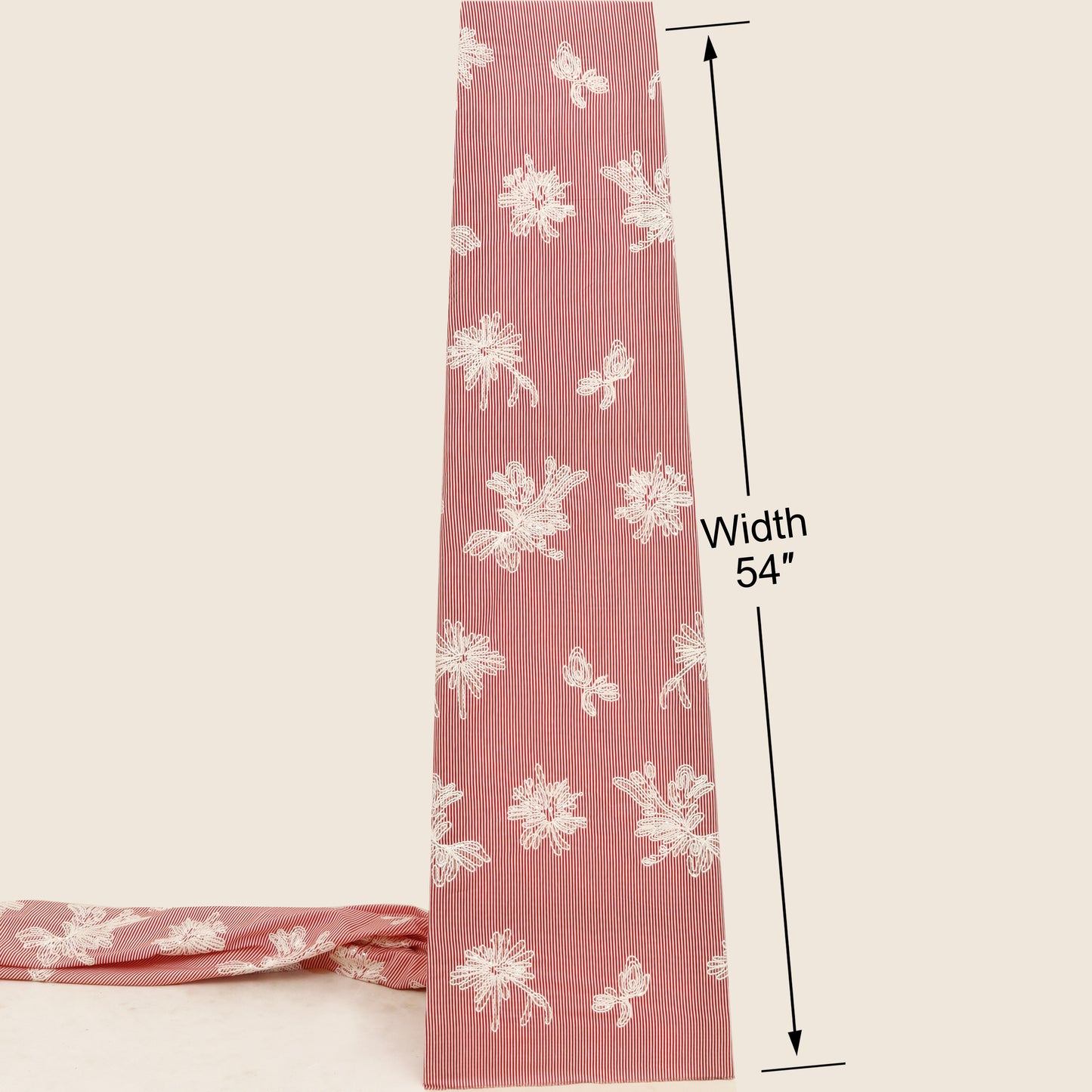 Cotton Stripe Embroidery Fabric