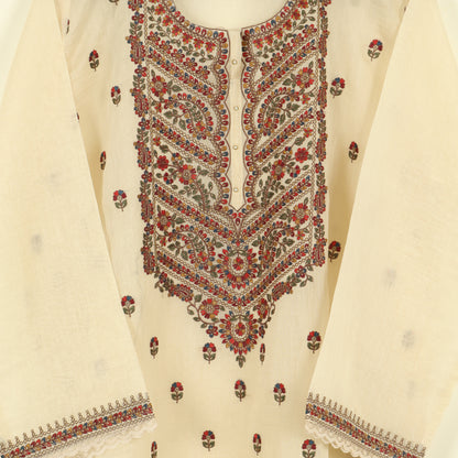 Semi Stitched Chanderi Suit