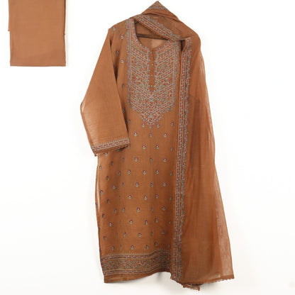 Semi Stitched Chanderi Suit