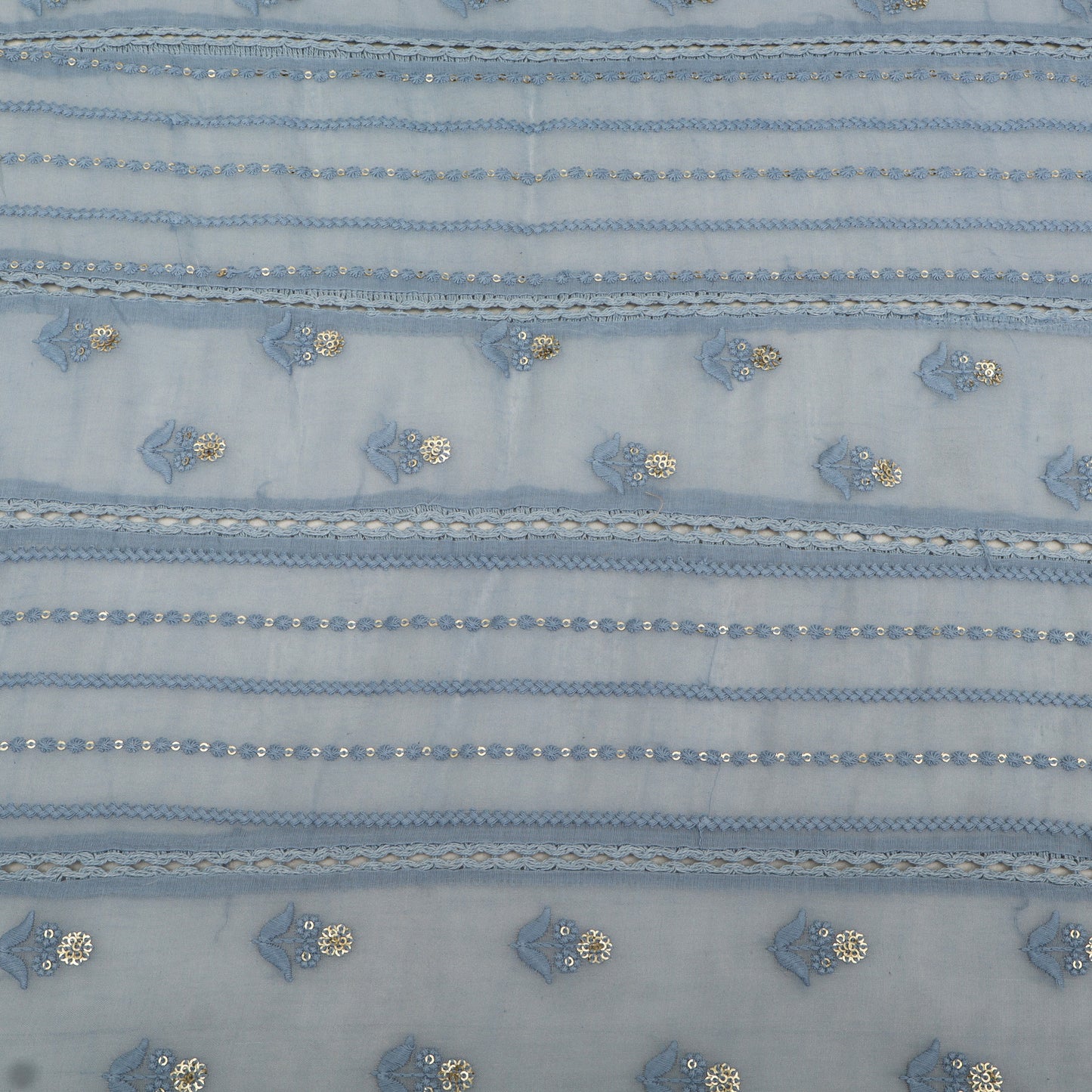 Mul Chanderi Embroidery Fabric