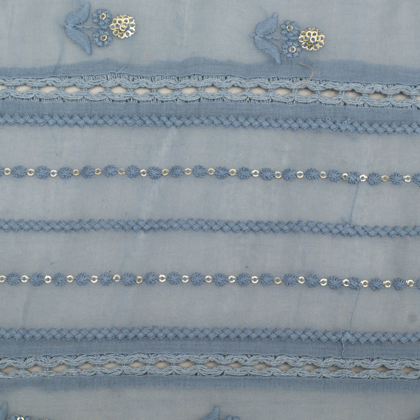 Mul Chanderi Embroidery Fabric