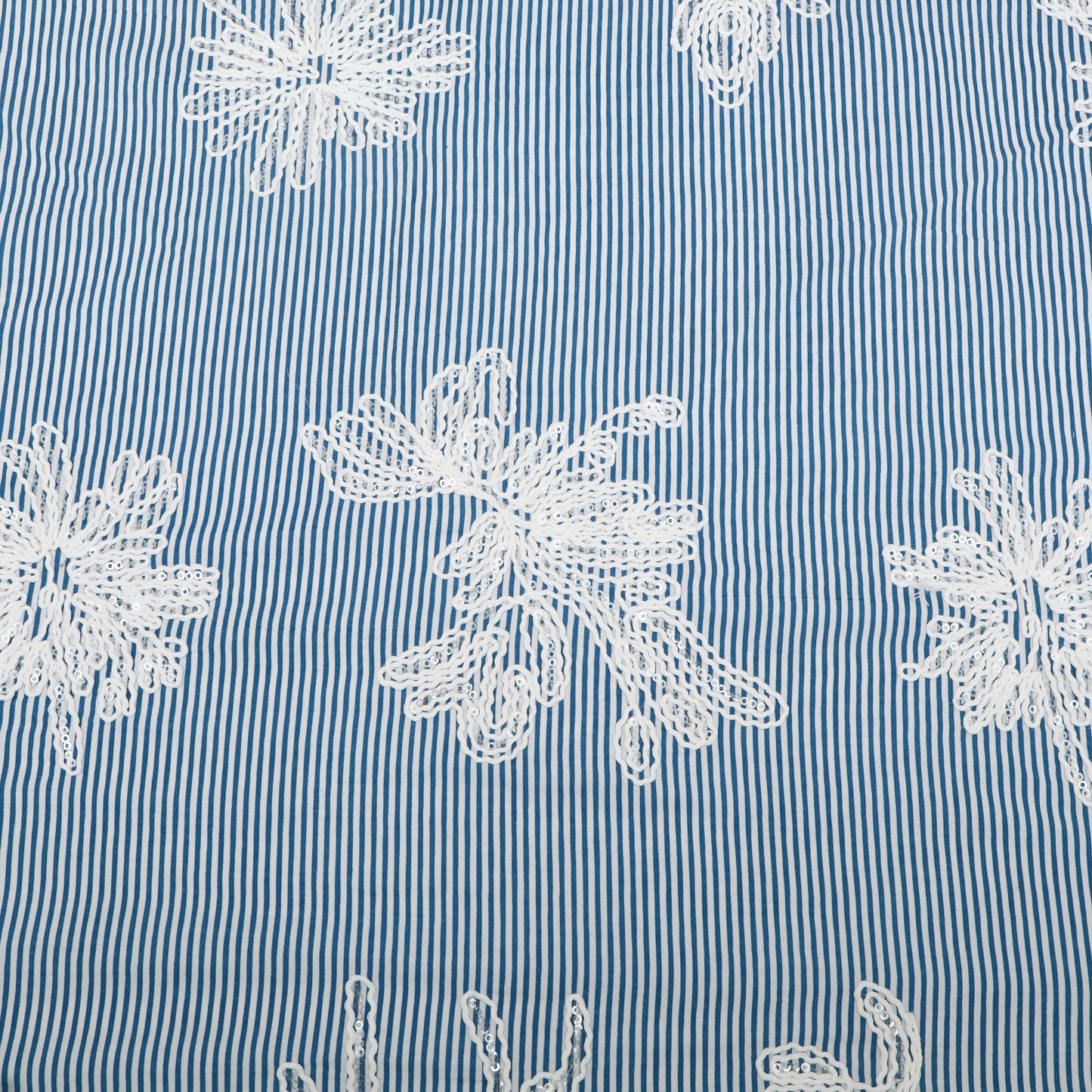 Cotton Stripe Embroidery Fabric