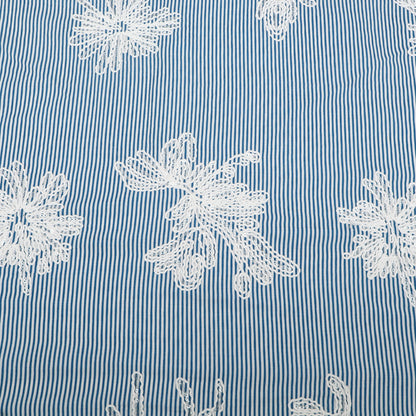 Cotton Stripe Embroidery Fabric