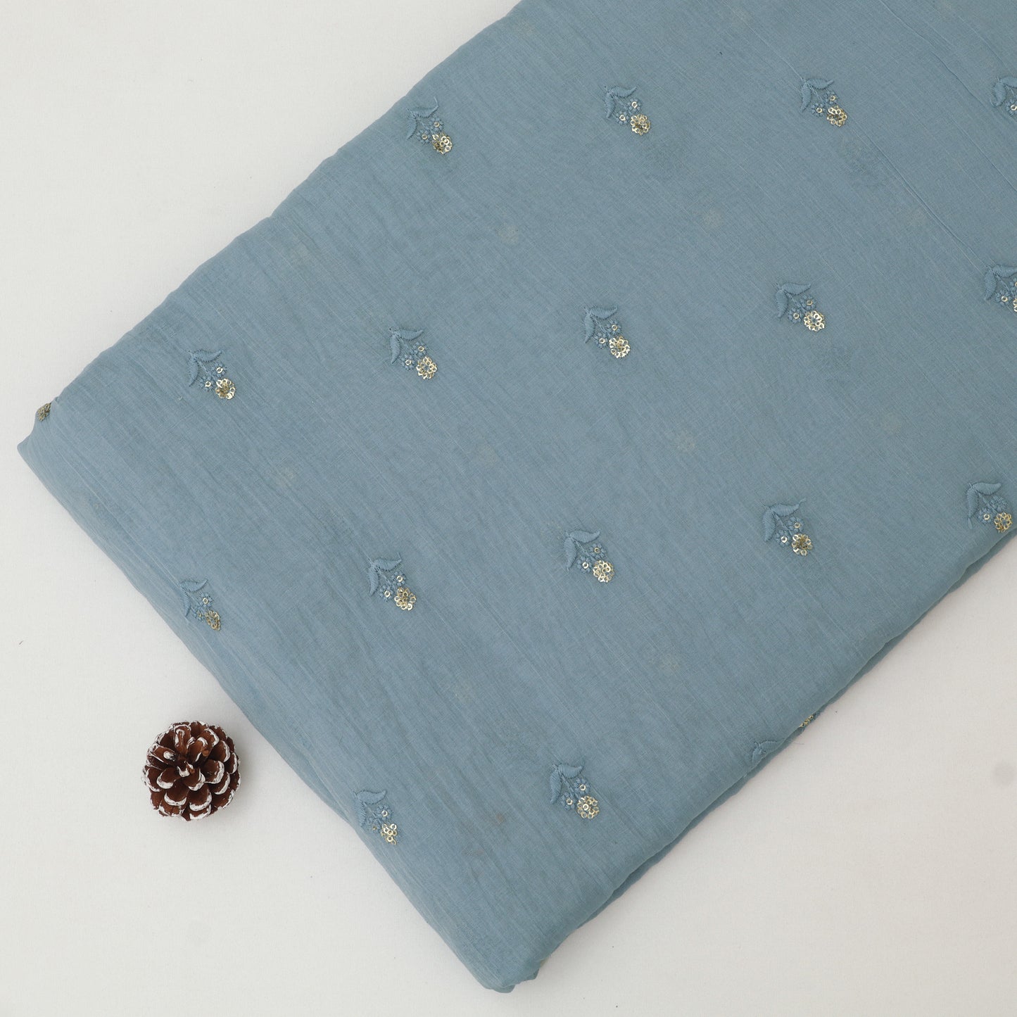 Mul Chanderi Embroidery Fabric