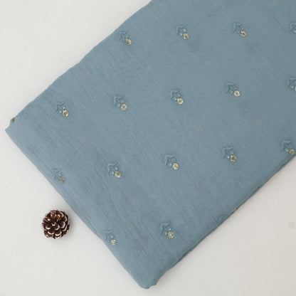 Mul Chanderi Embroidery Fabric