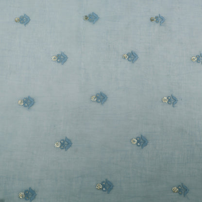 Mul Chanderi Embroidery Fabric
