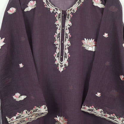 Semi Stitched Chanderi Suit