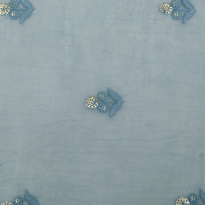 Mul Chanderi Embroidery Fabric
