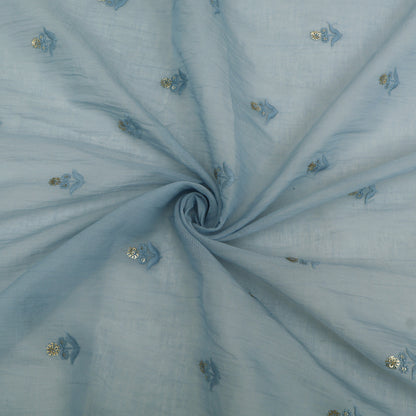 Mul Chanderi Embroidery Fabric