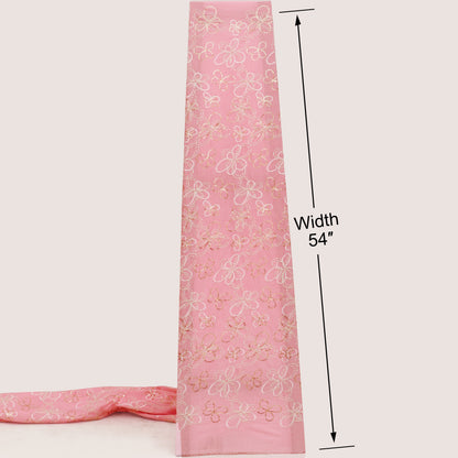Cotton Stripe Embroidery Fabric