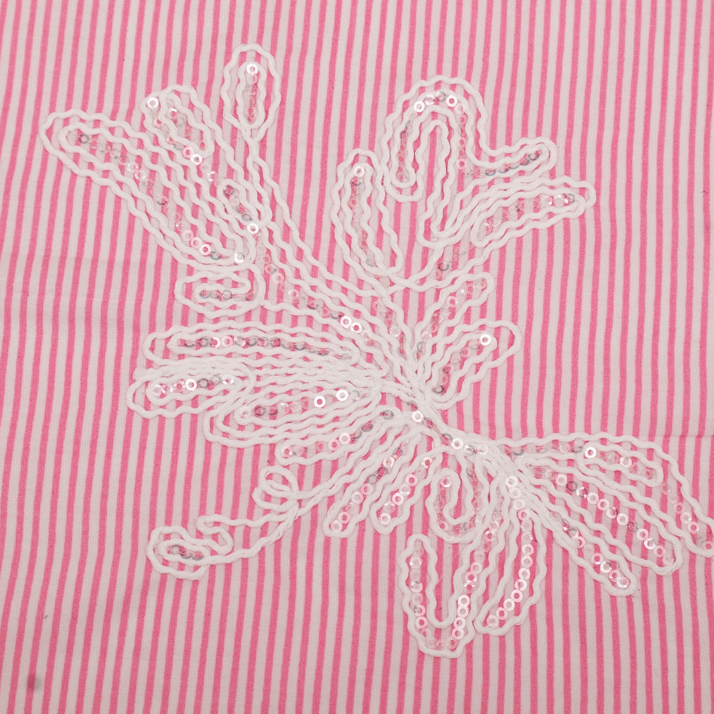 Cotton Stripe Embroidery Fabric