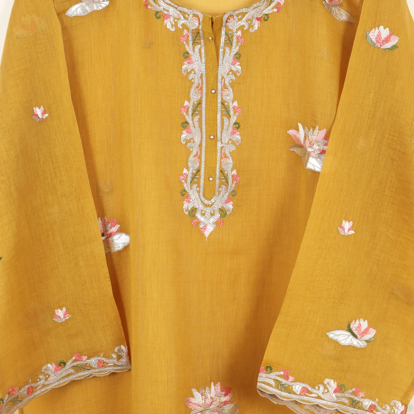 Semi Stitched Chanderi Suit