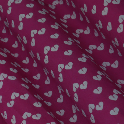 Pink Color Mulmul Print Fabric