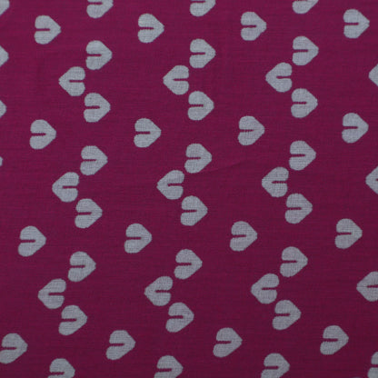 Pink Color Mulmul Print Fabric