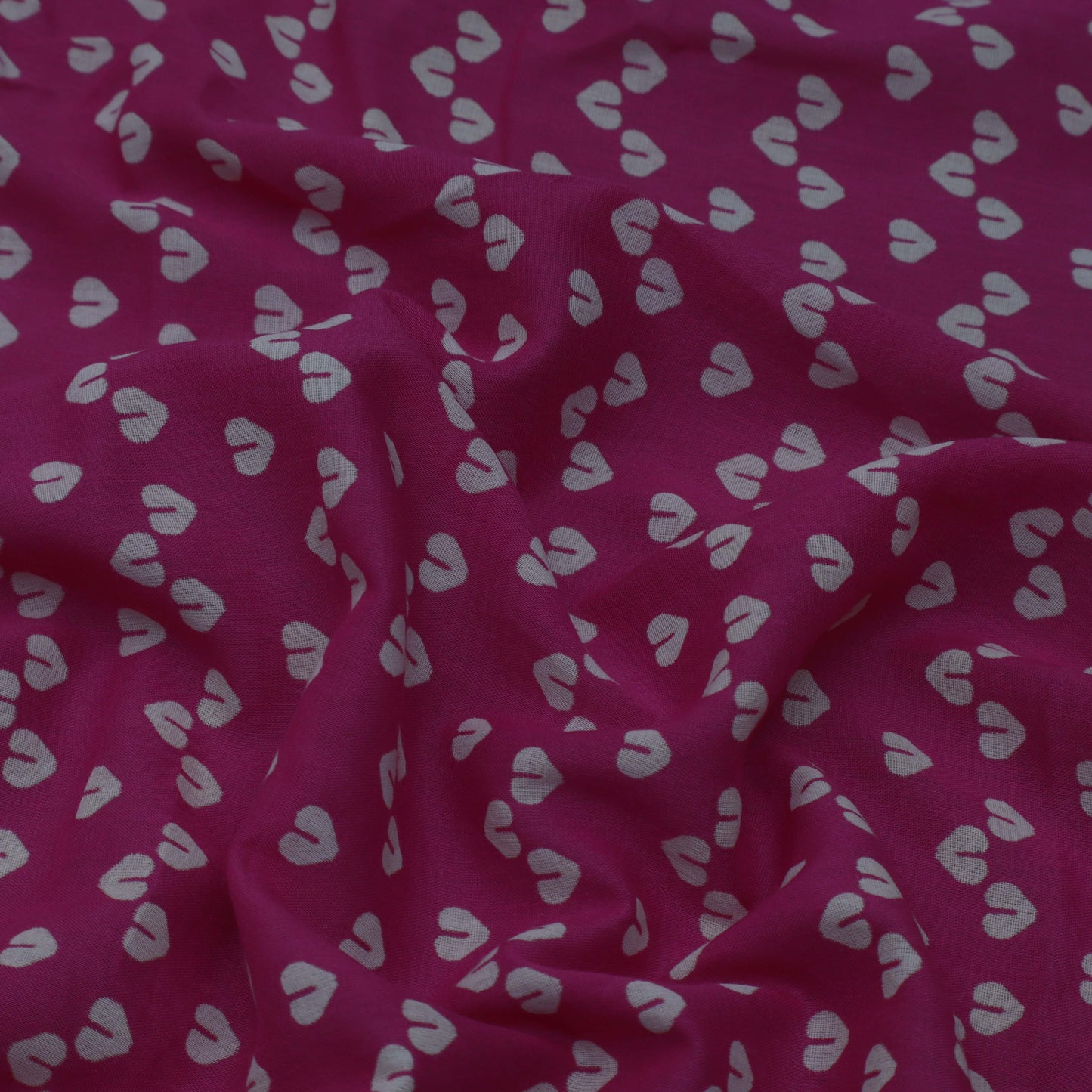 Pink Color Mulmul Print Fabric