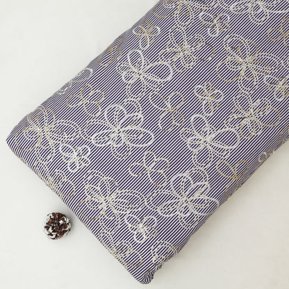Cotton Stripe Embroidery Fabric