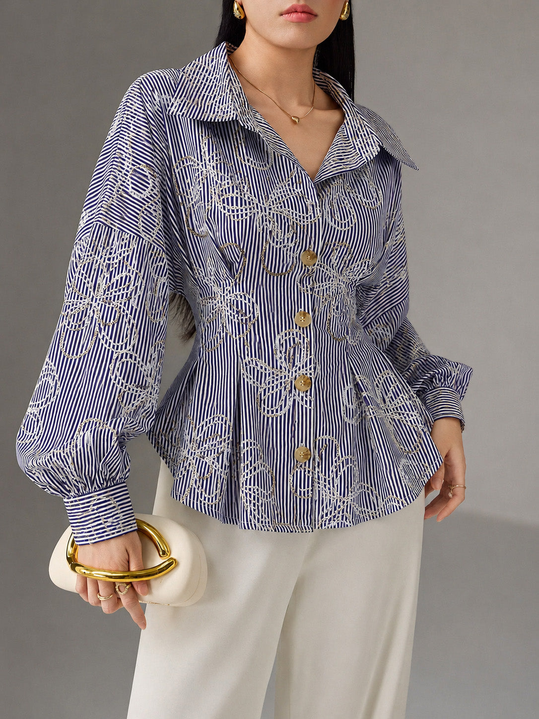 Cotton Stripe Embroidery Fabric