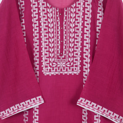Semi Stitched Chanderi Suit
